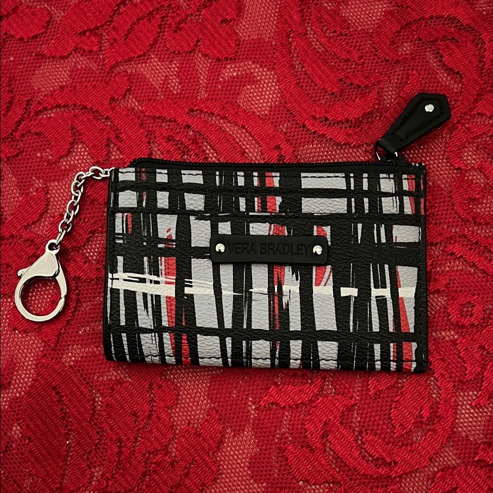 Vera Bradley Black, Gray, Red, and White Wallet